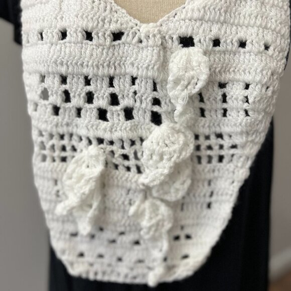 Crochet Swan Unique Quirky Black Dress Sz Small - Picture 10 of 12